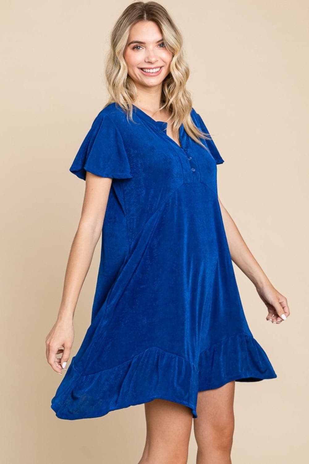 Culture Code ruffled hem dress