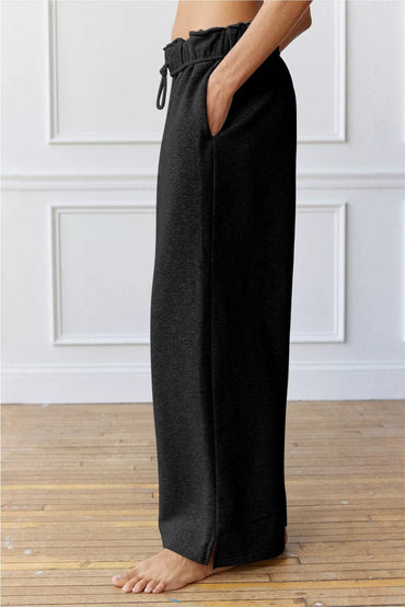 Drawstring Wide Leg Active Pants.