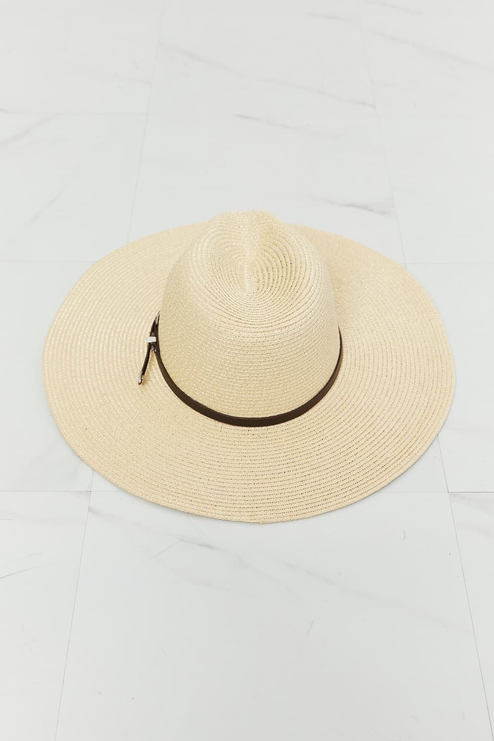 Fame Boho Summer Straw Fedora Hat.