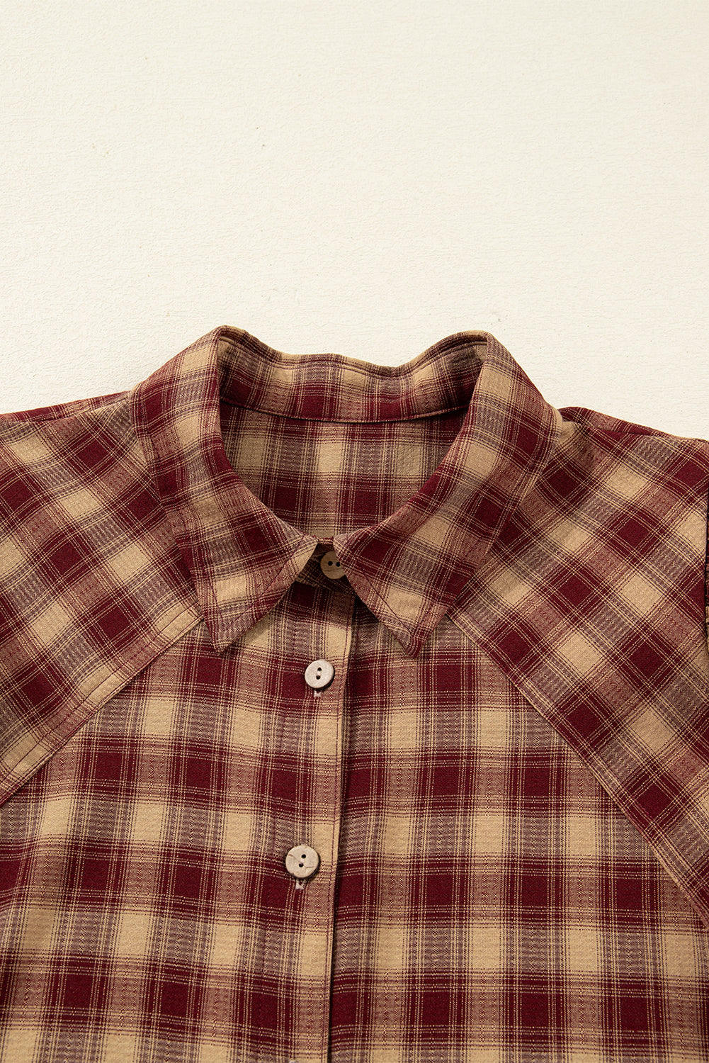 Red Plaid Ruffled Long Sleeve Patchwork Shirt Dress Dear-Lover Dropshipping