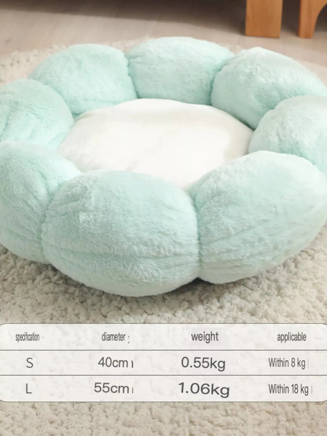 Round Plush Pet Nest with Cloud Pillow Simply Love