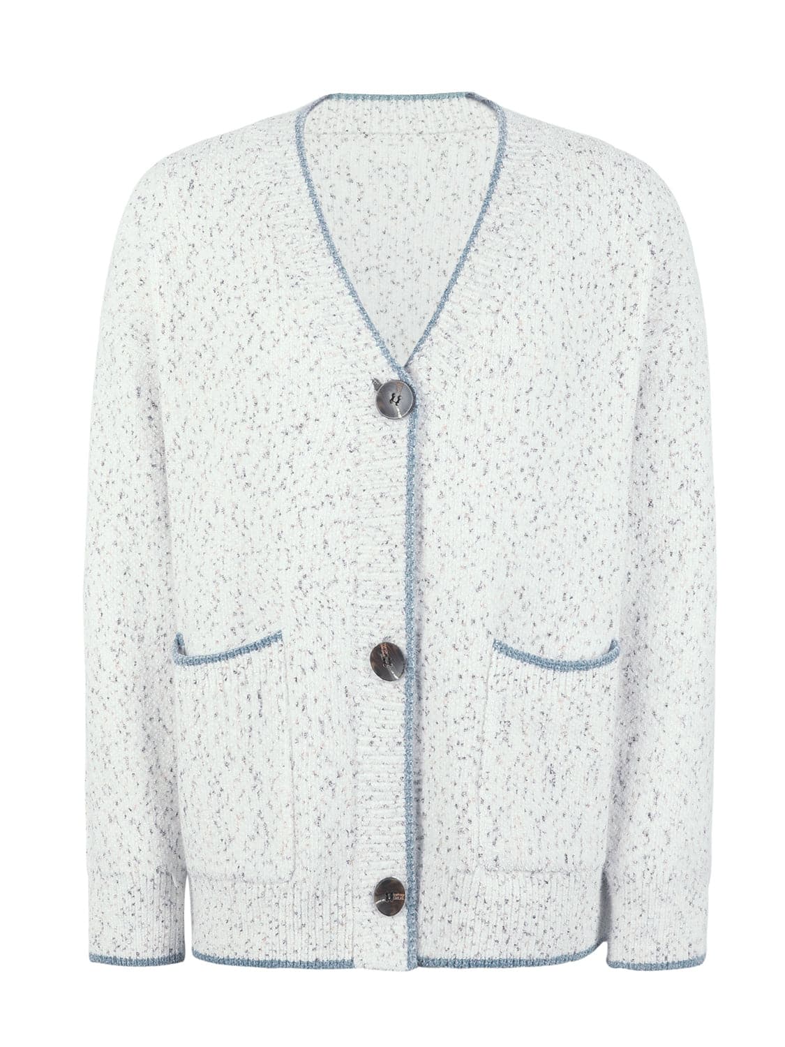 Button Down V-Neck Cardigan with Pockets.