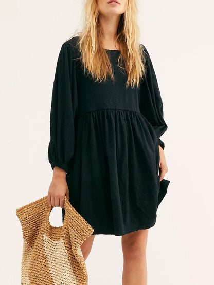 Chic Long Sleeve Cutout Mini Dress for Effortless Style