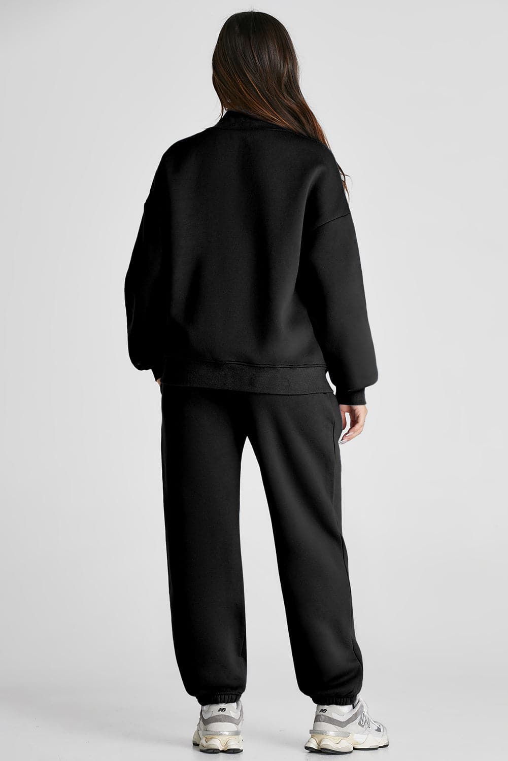 Quarter Zip Long Sleeve Top and Pants Set.