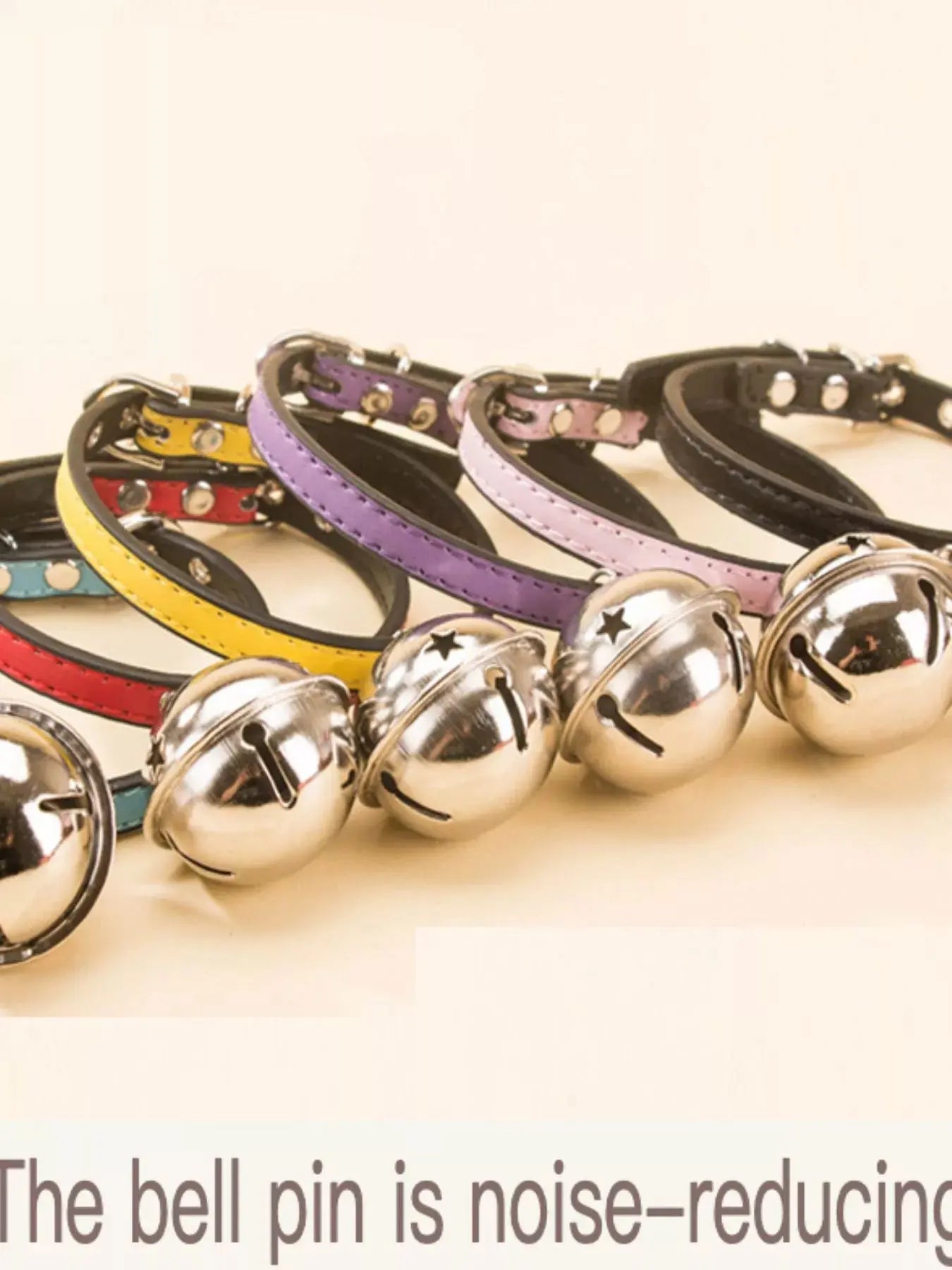 Leather Pet Collar with Bell Simply Love