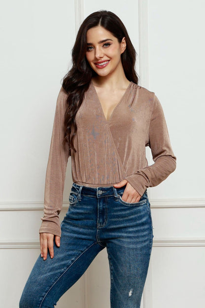 V-Neck Long Sleeve Bodysuit.