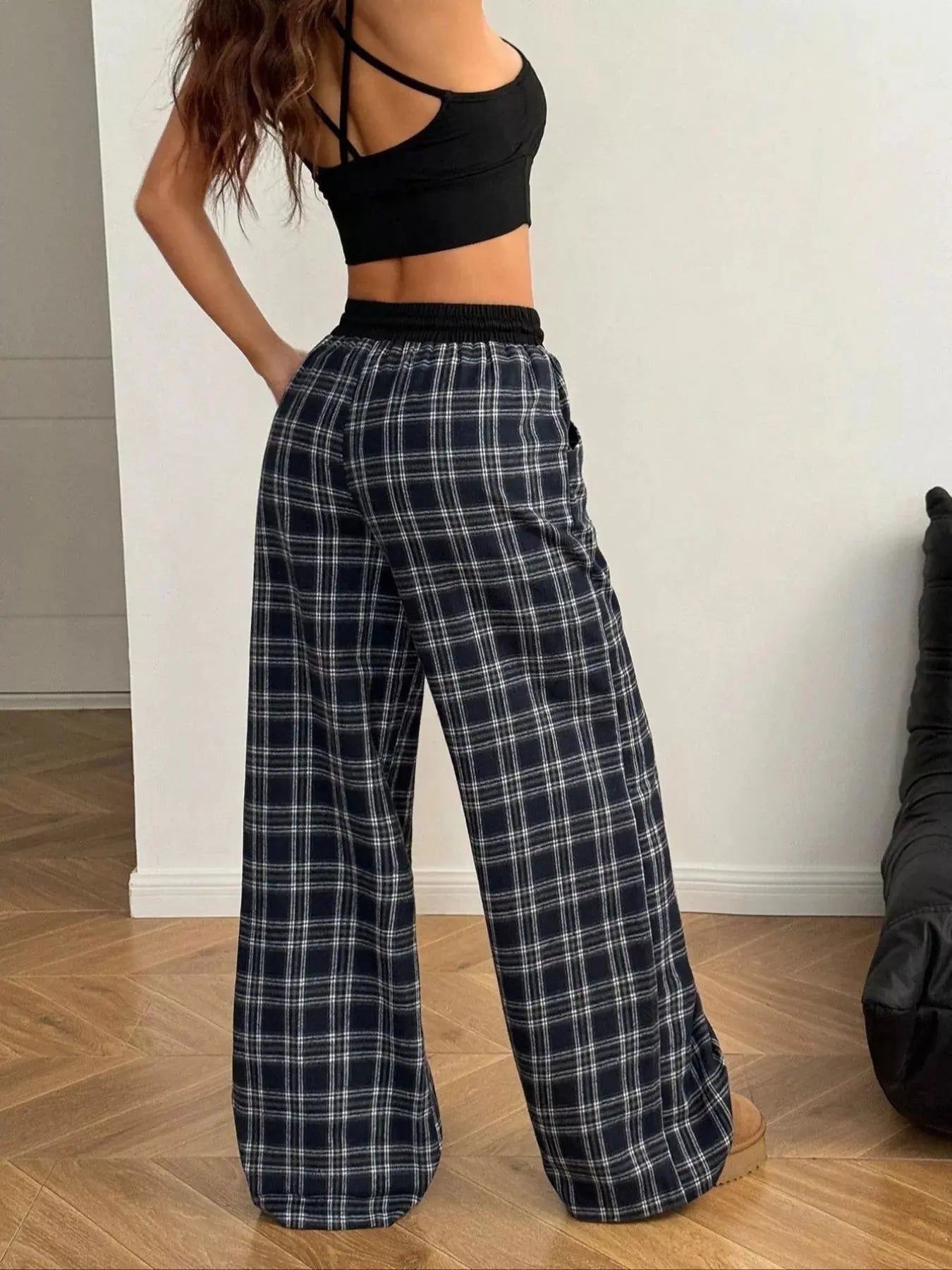 Relaxed Fit Plaid Pants Simply Love