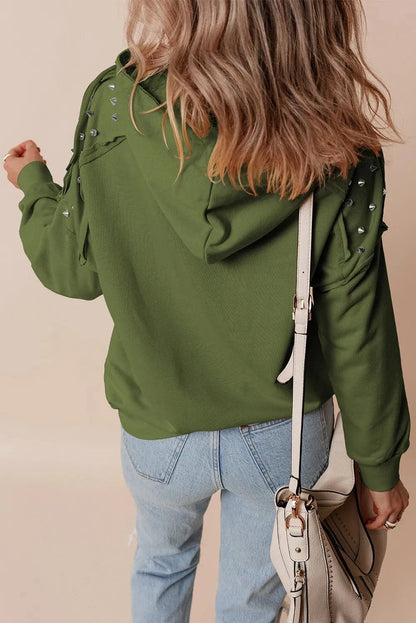 Stylish Drawstring Hoodie with Long Sleeves