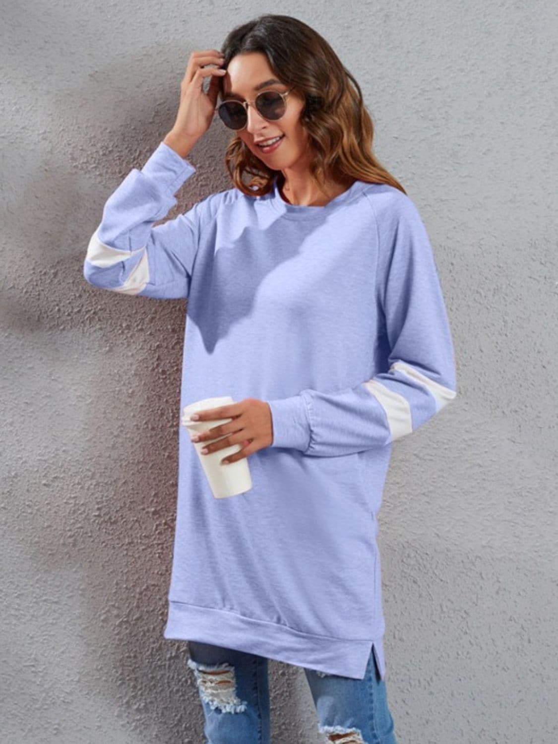 Stylish striped long sleeve t-shirt