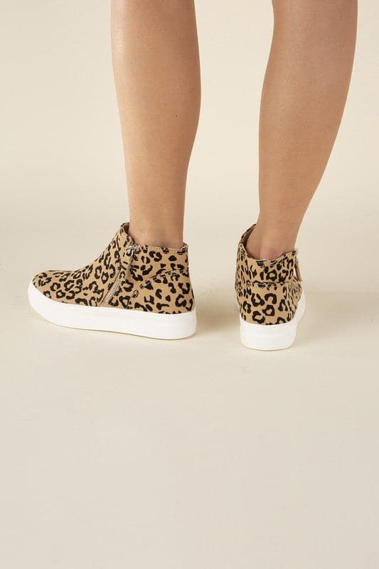 Route-S High Top Leopard Sneakers.