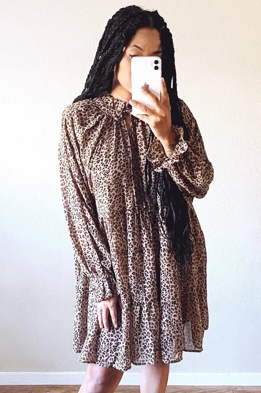 Cream Floral Chiffon Long Sleeve Ruffle Hem Midi Dress PinkBlush