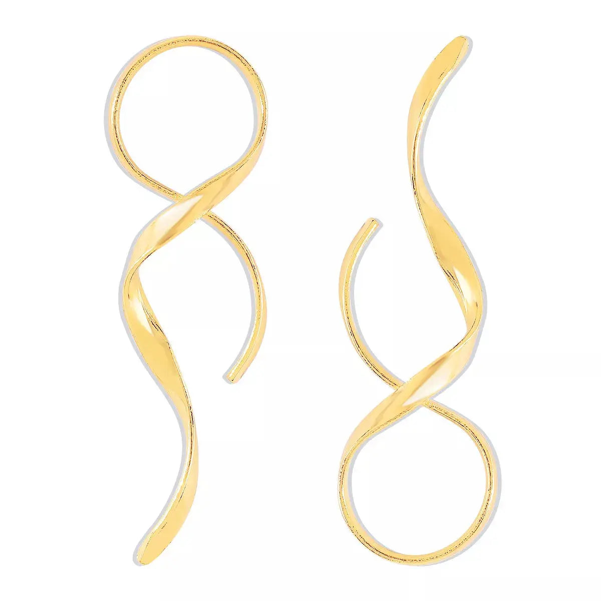 Alloy Spiral Drop Earrings Simply Love