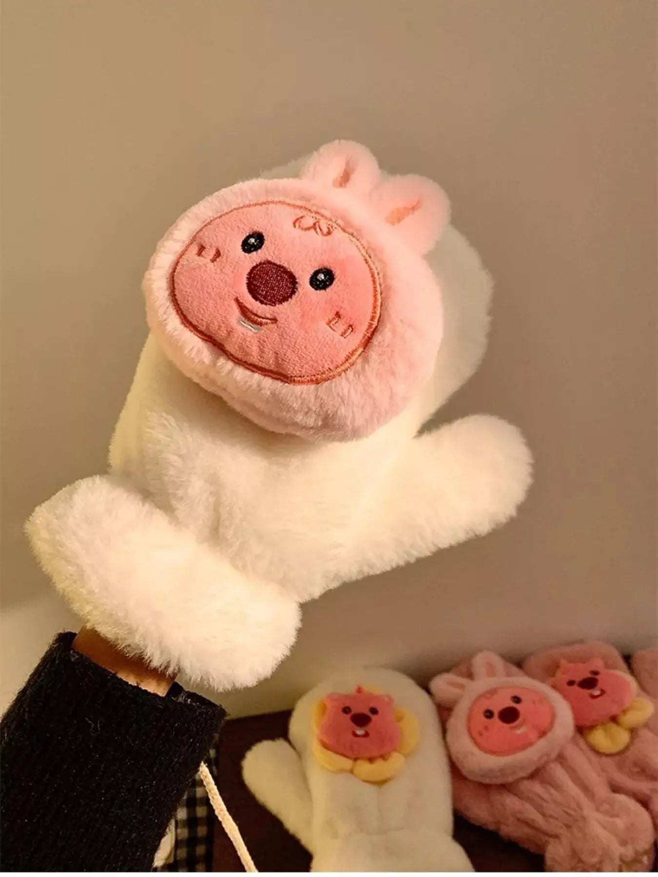 Cartoon Plush Warm Gloves Simply Love
