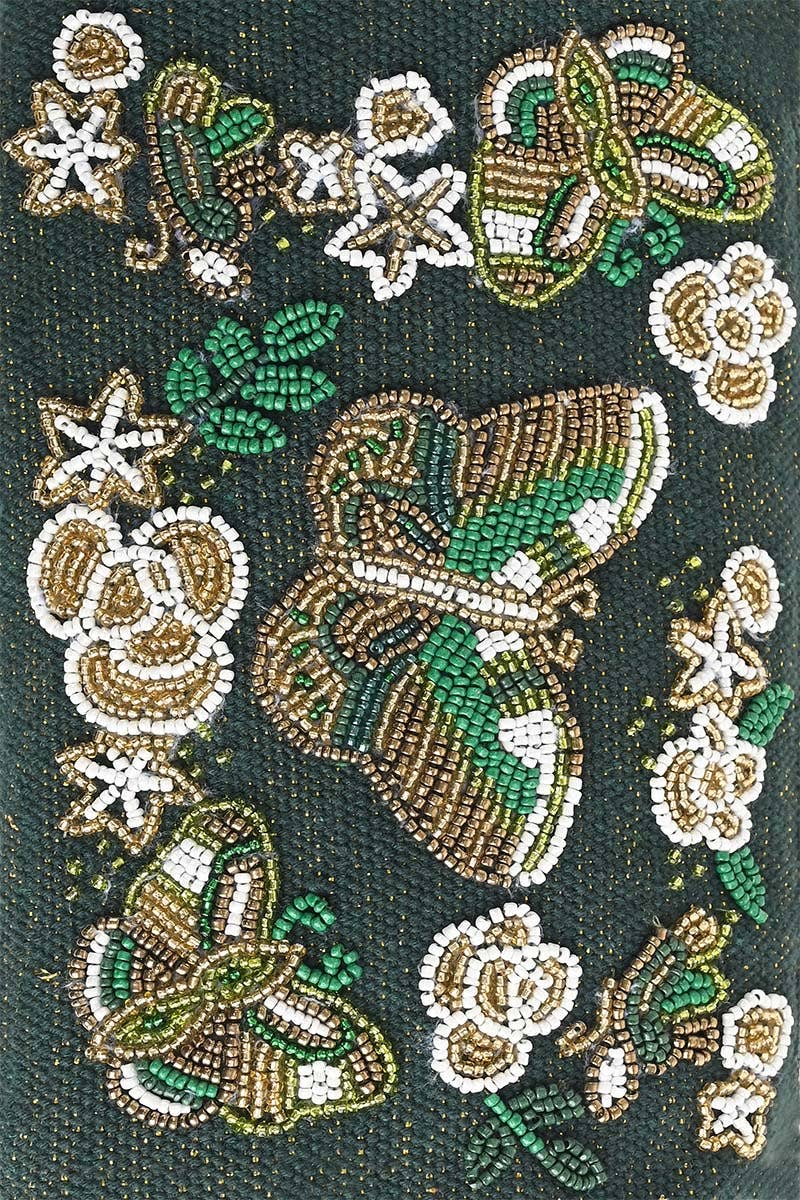 Fly Free Butterfly Travel Pouch Green Embellished Accessory Fitkitty Culture Athleisure Wear, Yoga Wear & Women's Clothing