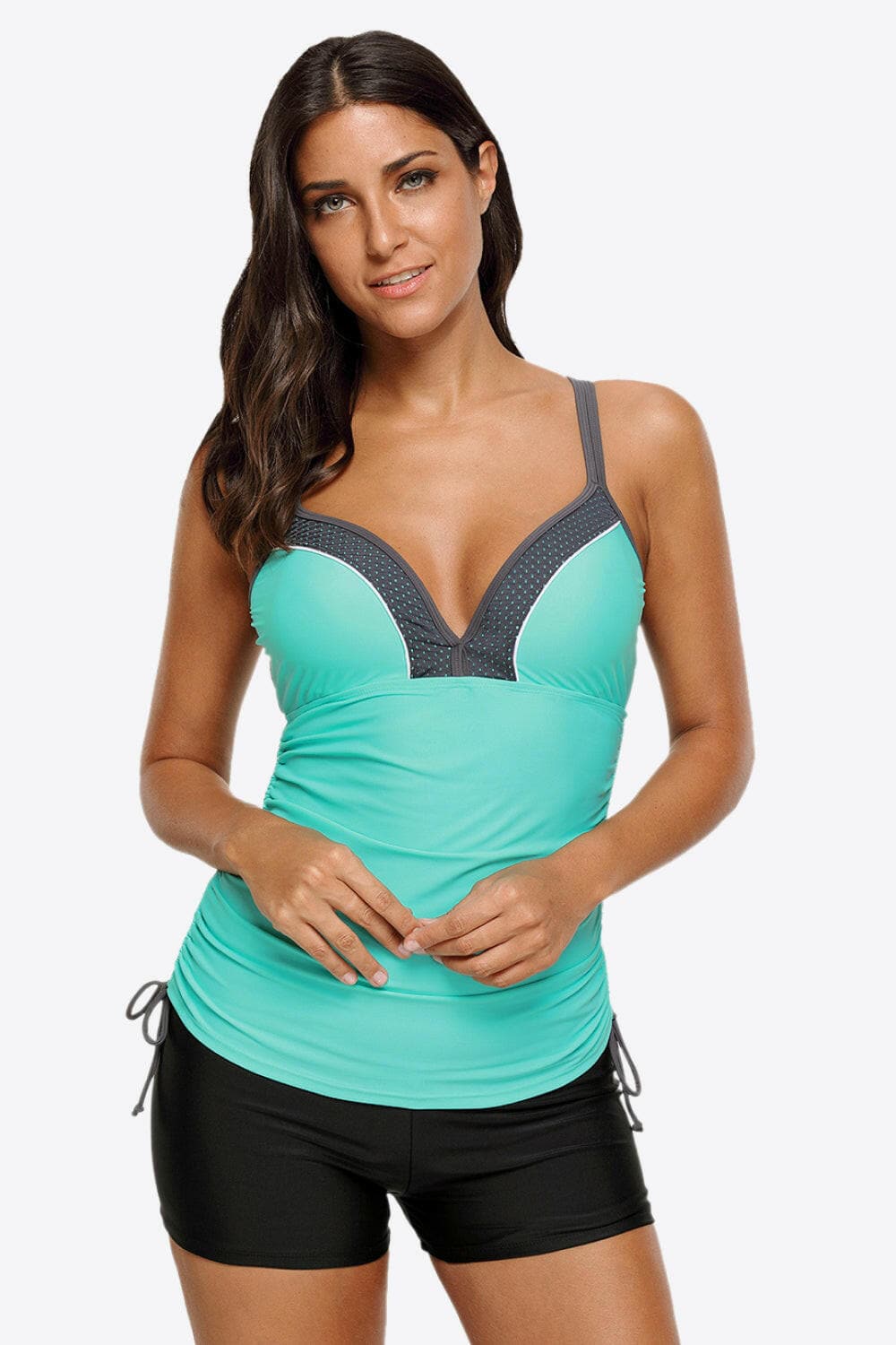 Contrast Sweetheart Neck Swim Cami.