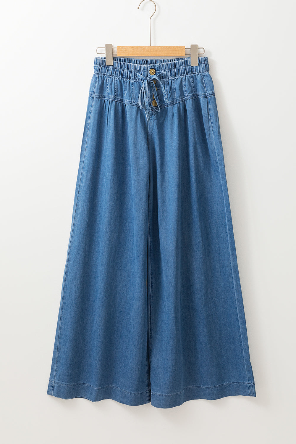 Dusk Blue Vintage Wash High Waist Wide Leg Jeans