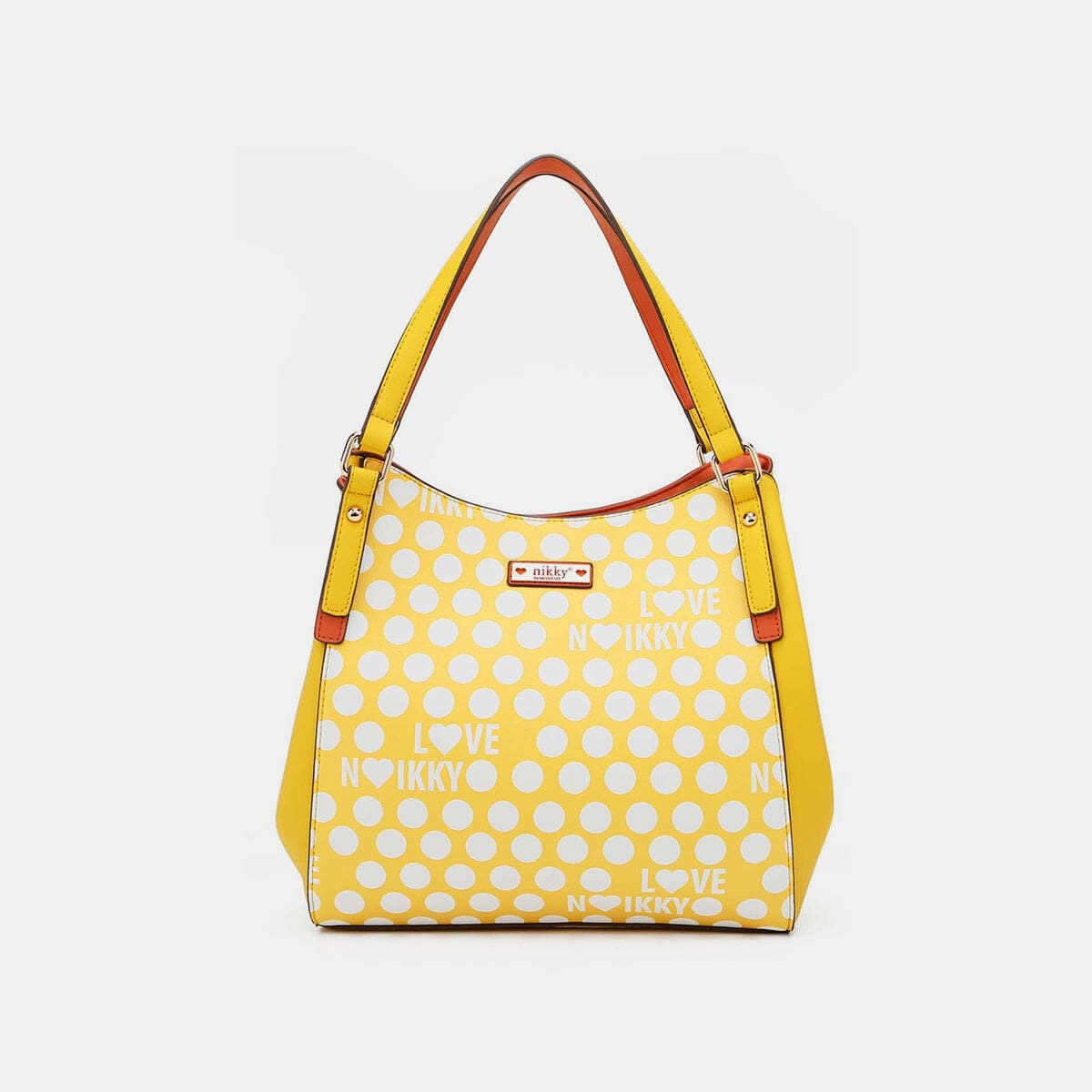 Nicole Lee USA Contrast Polka Dot Handbag.