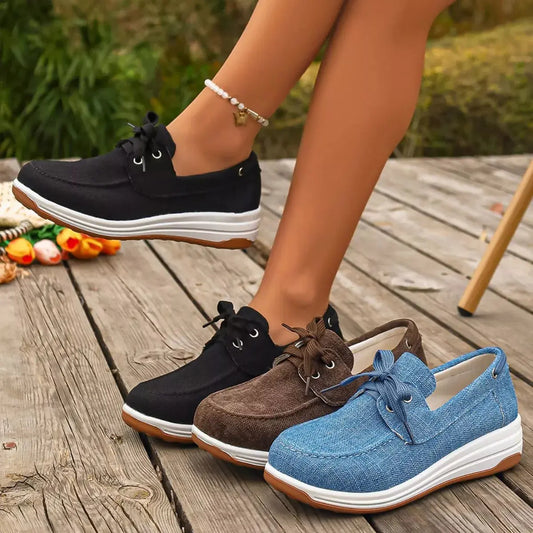Lace Up Round Toe Sneakers Simply Love