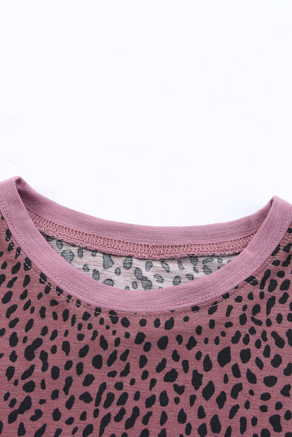 Apricot Cheetah Print Casual Crew Neck T Shirt - Product image 34 T Shirts by Divine Design4U