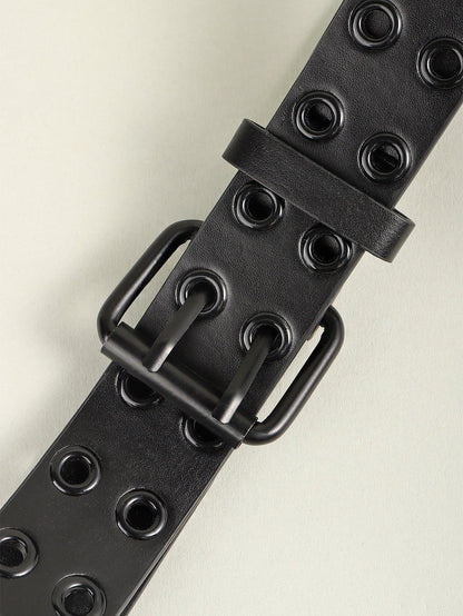 Grommet PU Leather Belt.