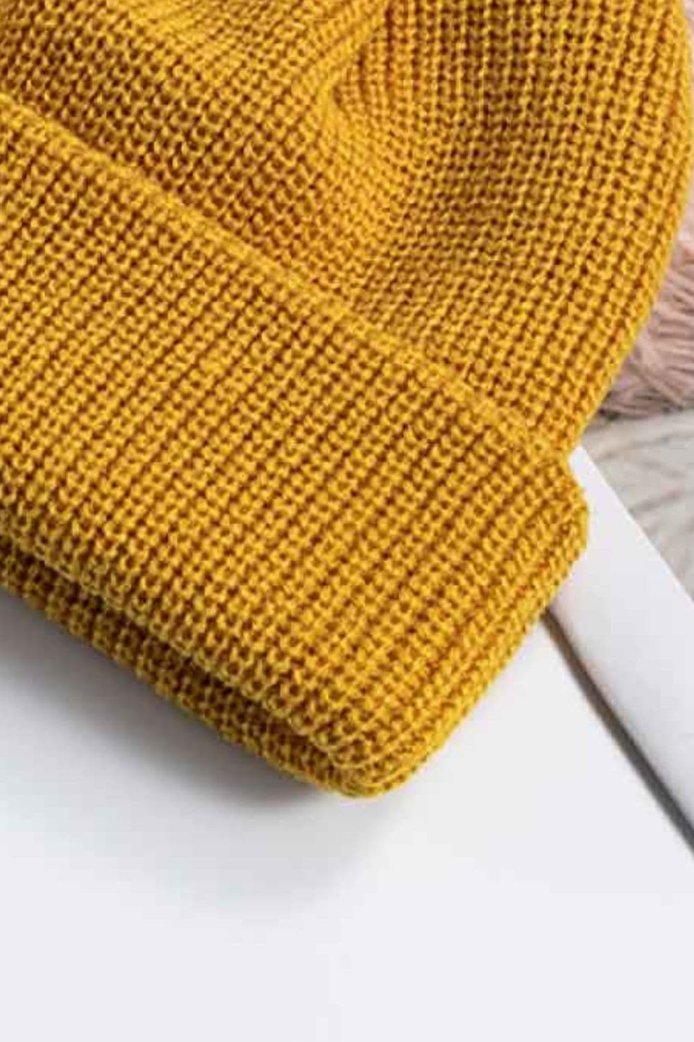 Cozy Rib-Knit Cuff Beanie.