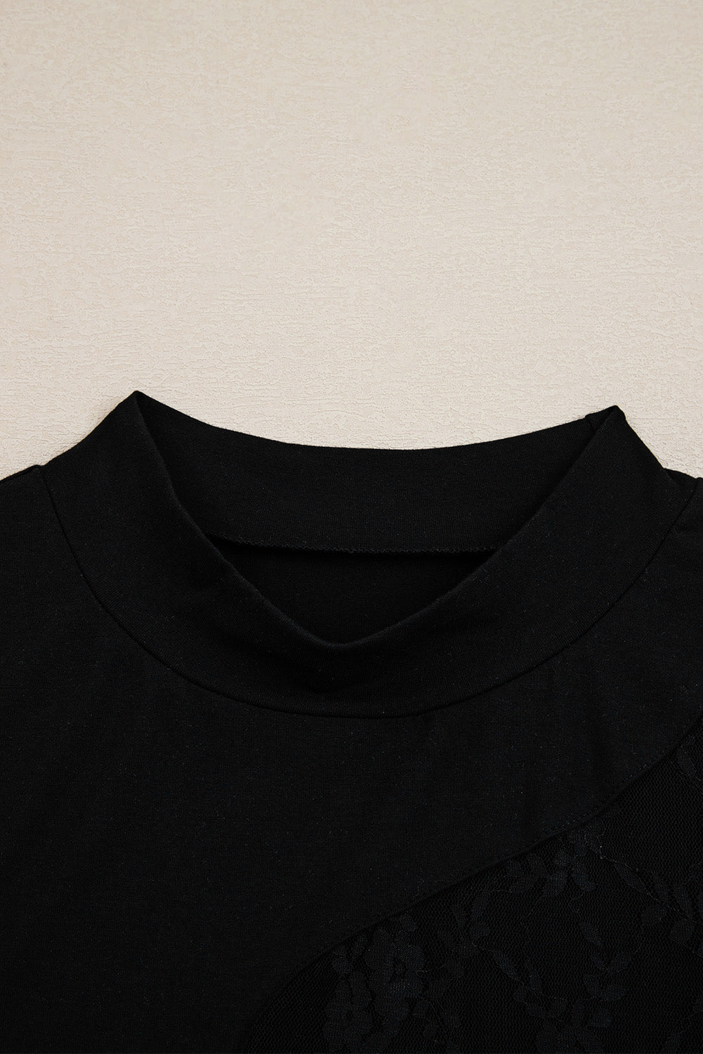 Black Plus Size Lace Patchwork Cutout Long Sleeve Top Dear-Lover Dropshipping