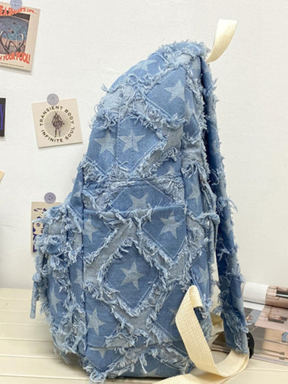 Denim starry sky backpack