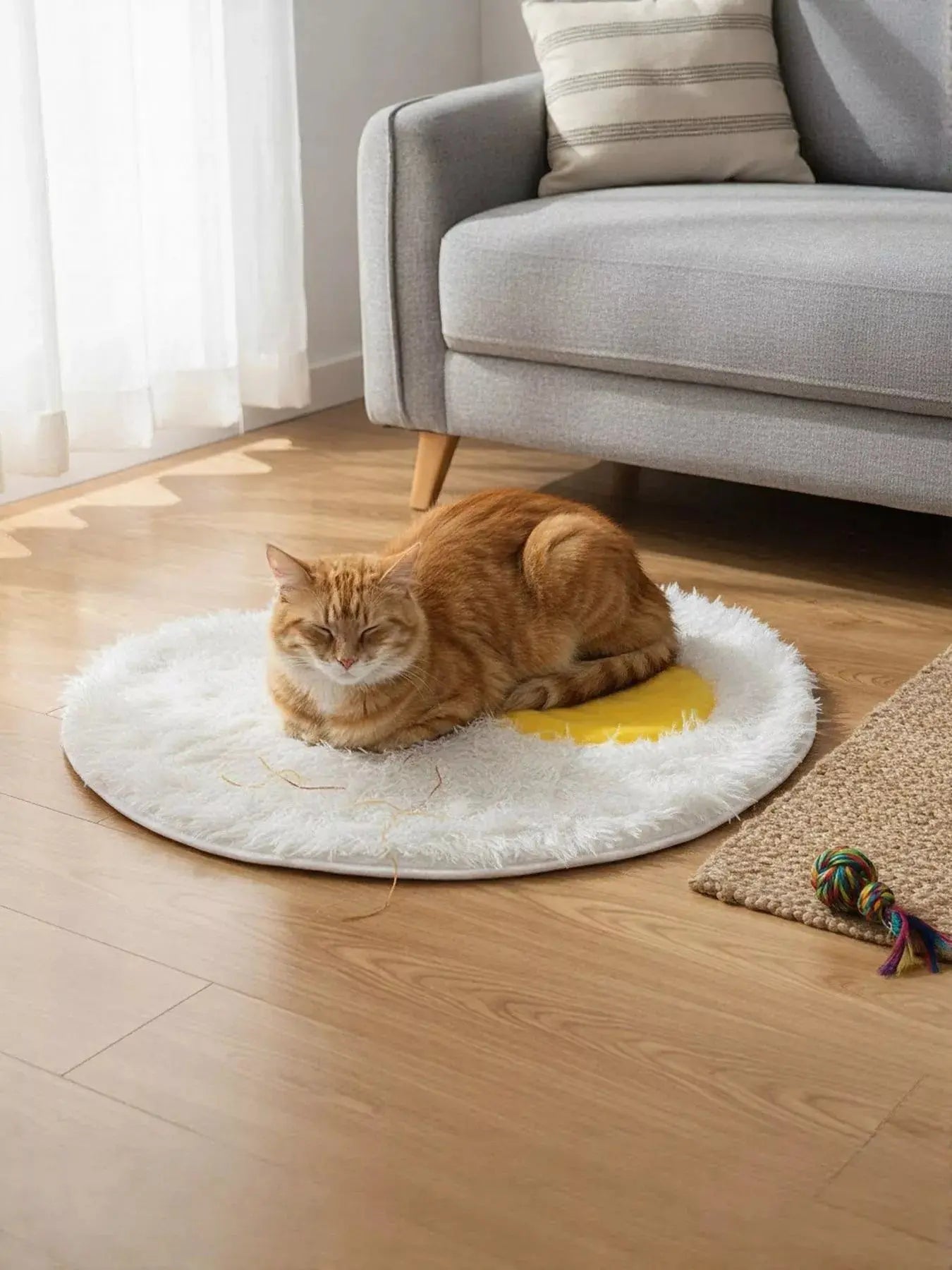 Fried Egg Design Plush Pet Mat Simply Love