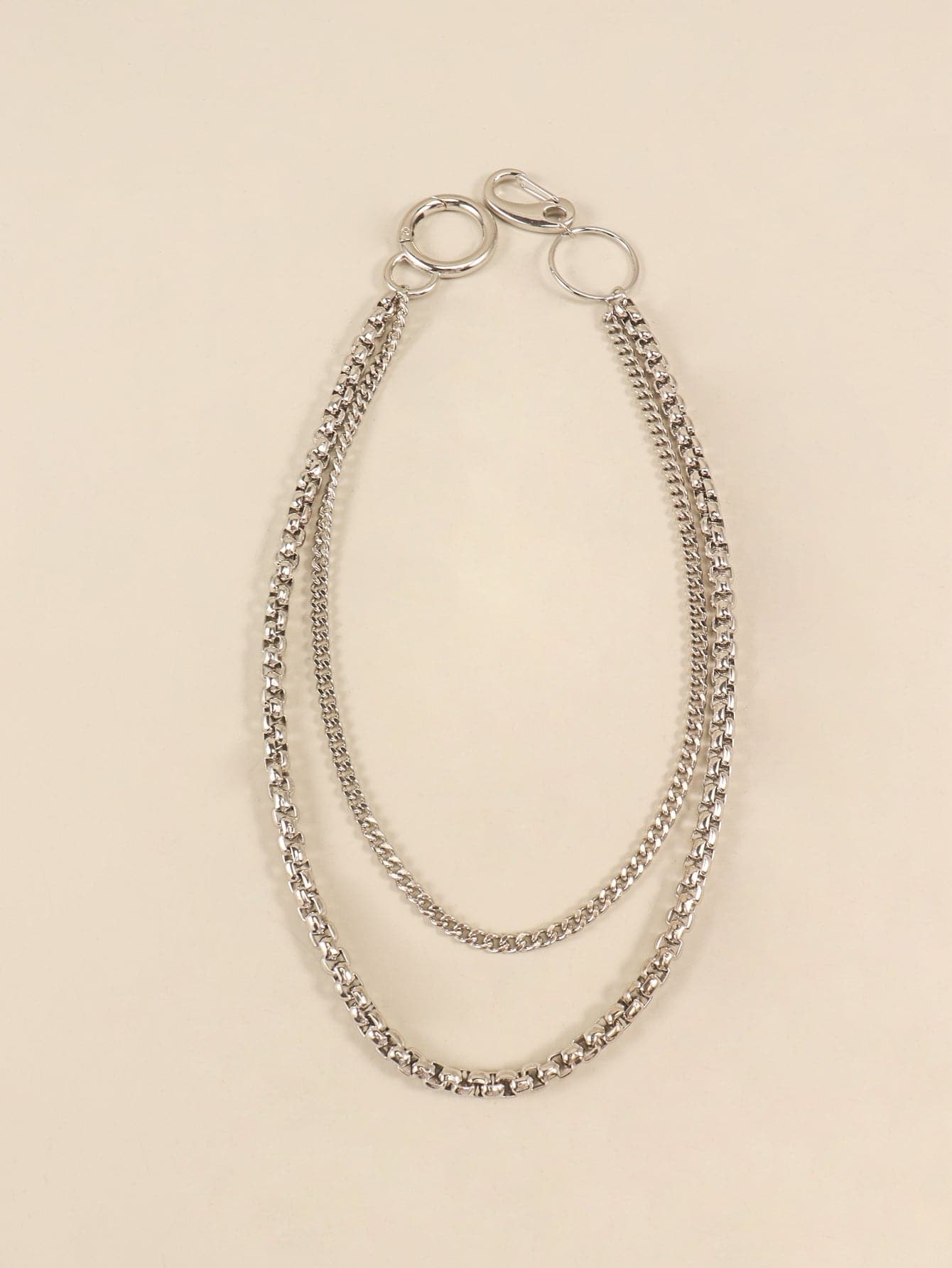 Double-Layered Metal Chain Belt.