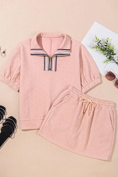 Simply Love: Half-Zip Top & Skirt Set