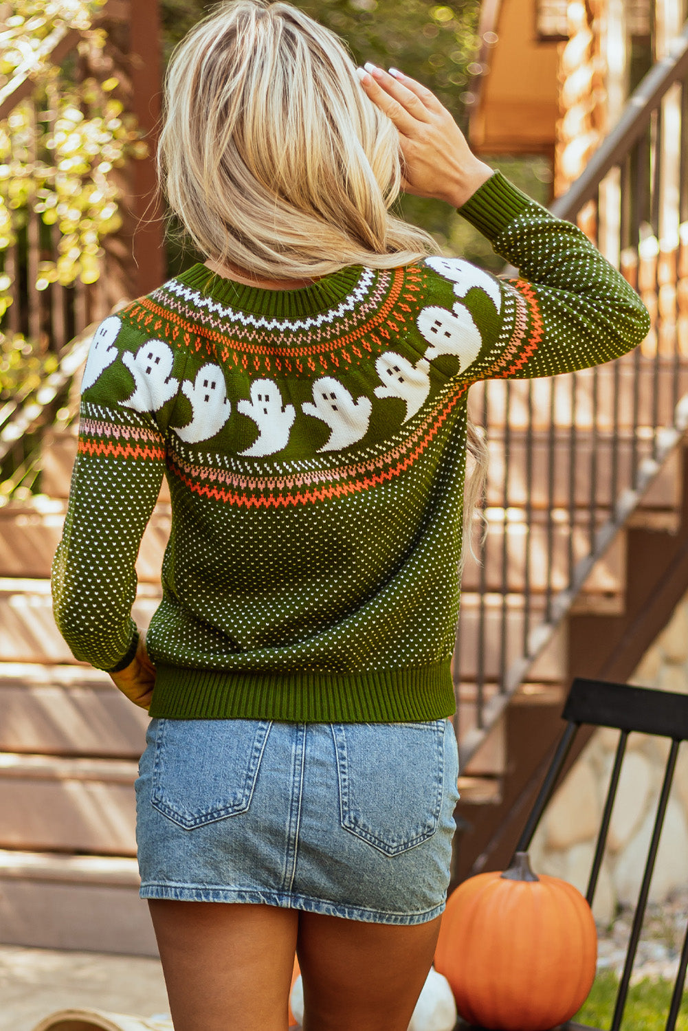 Jungle Green Ghost Sweater