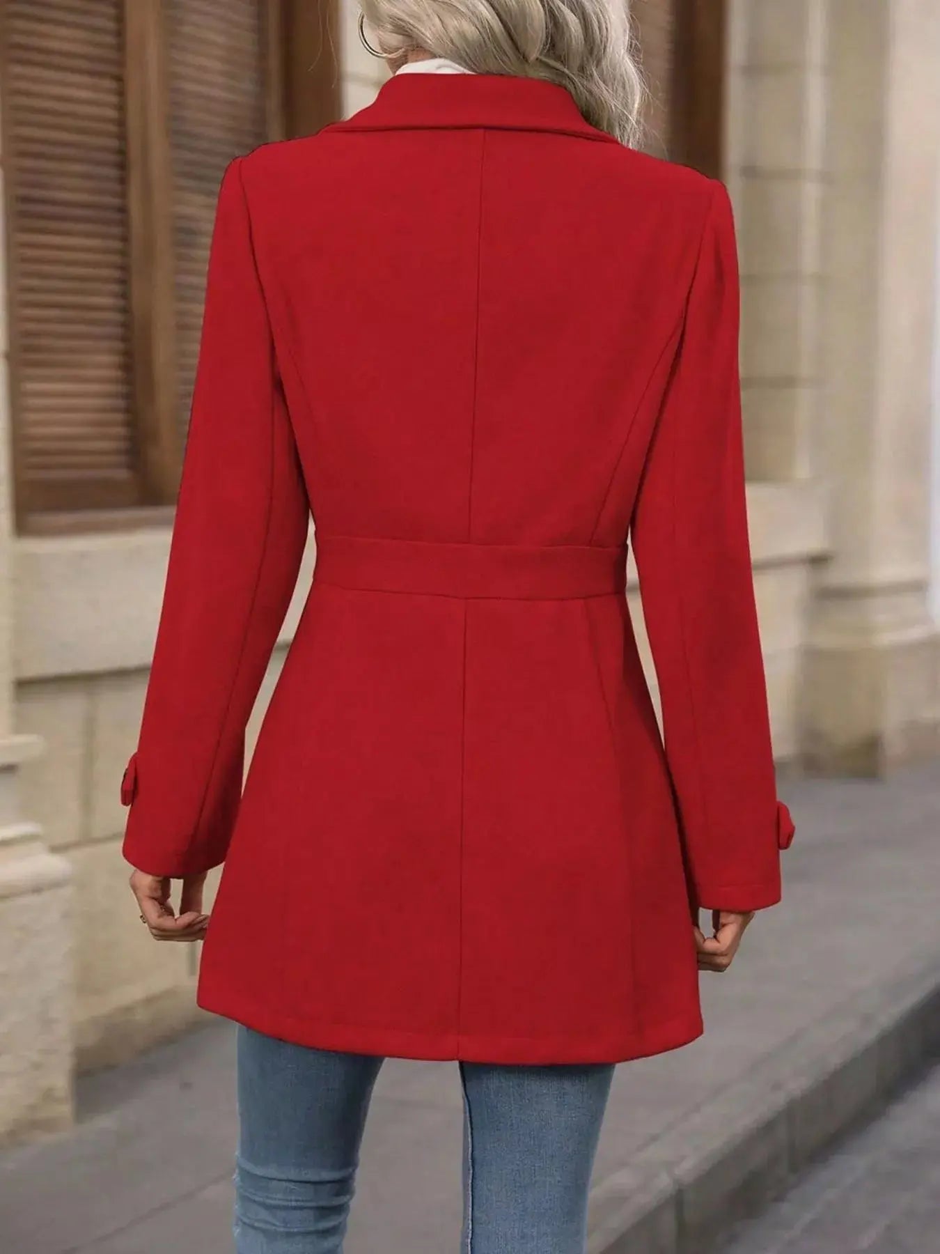 Button Up Long Sleeve Coat Simply Love