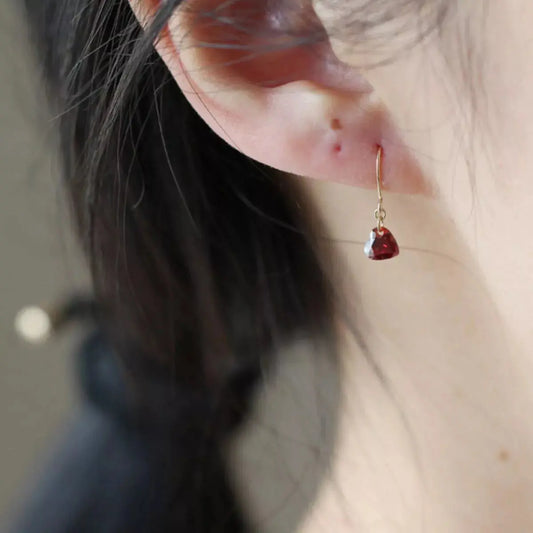 Zircon Heart Drop Earrings Simply Love