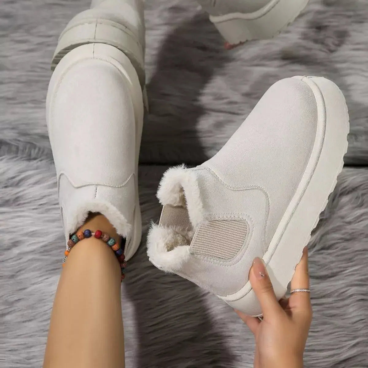 Round Toe Platform Ankle Boots Simply Love