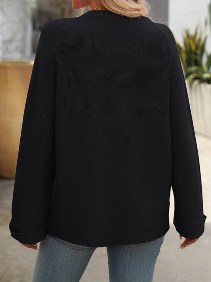 Round Neck Long Sleeve Sweater.