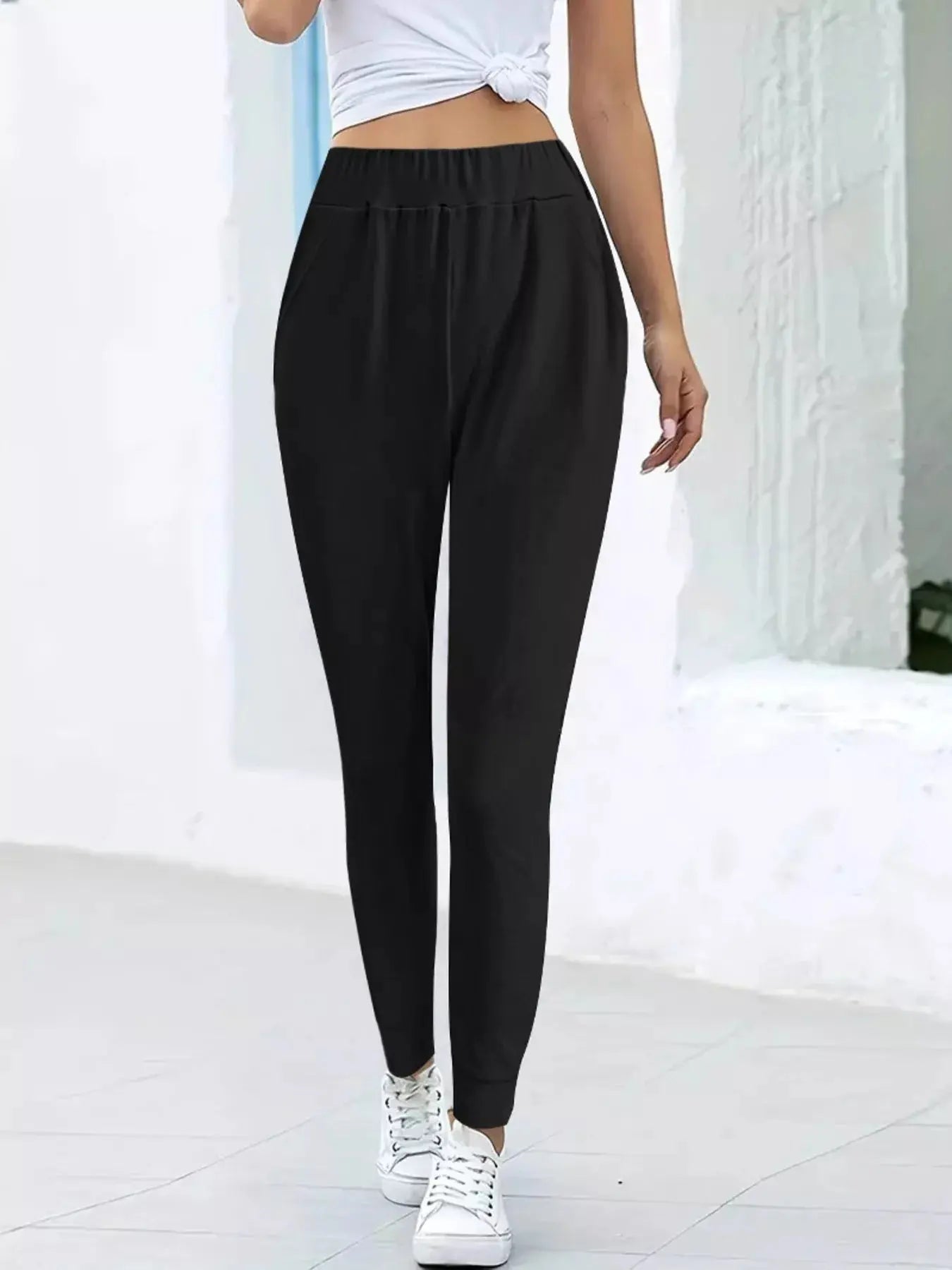 Comfortable Elastic Waist Casual Pants Simply Love