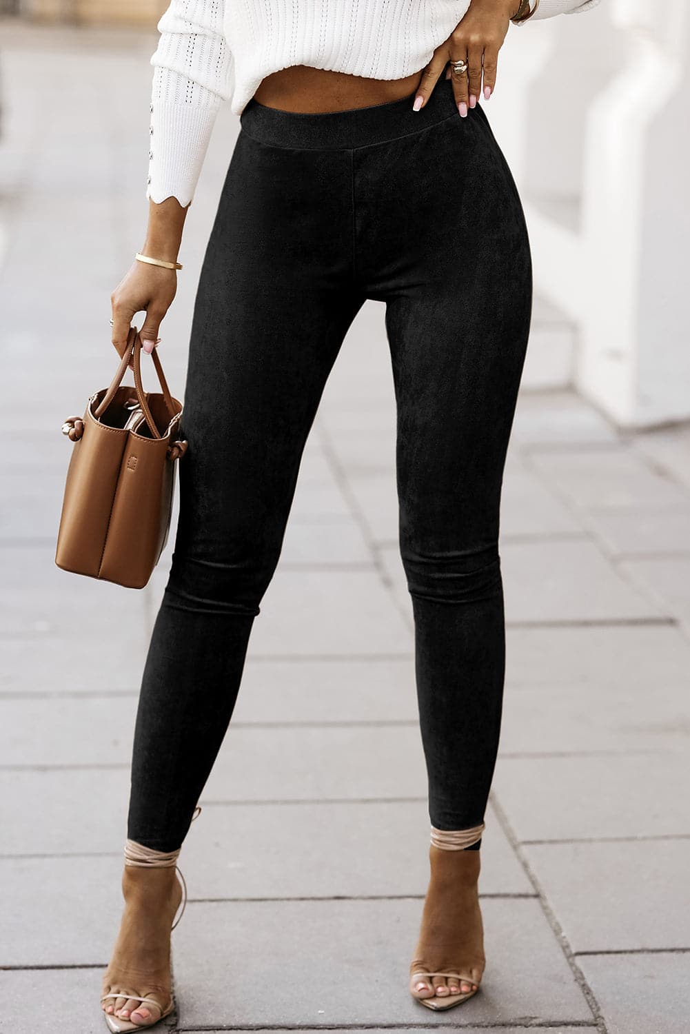 High Waist Skinny Leggings.