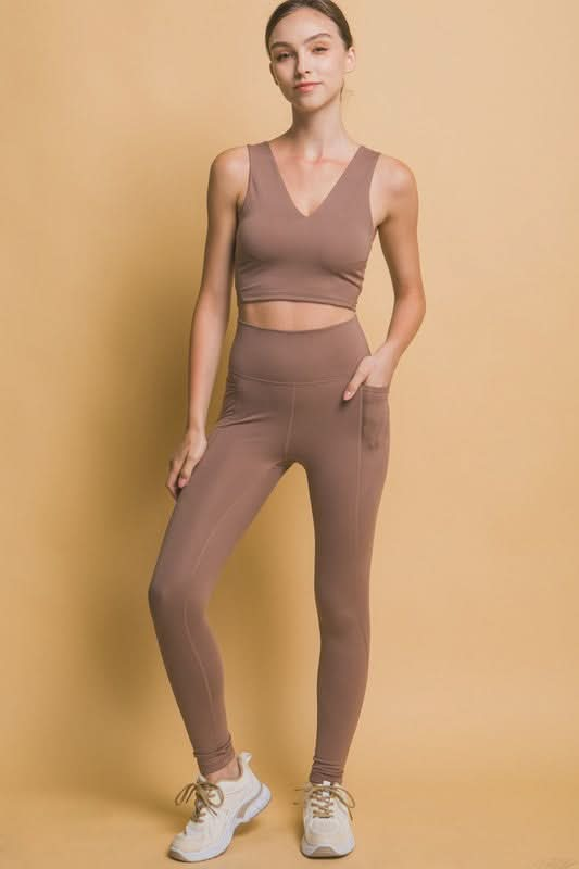 High Rise Pocketed Active Leggings for Comfort and Style