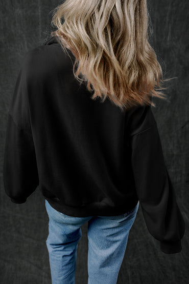 Chic black zip-up sweatshirt