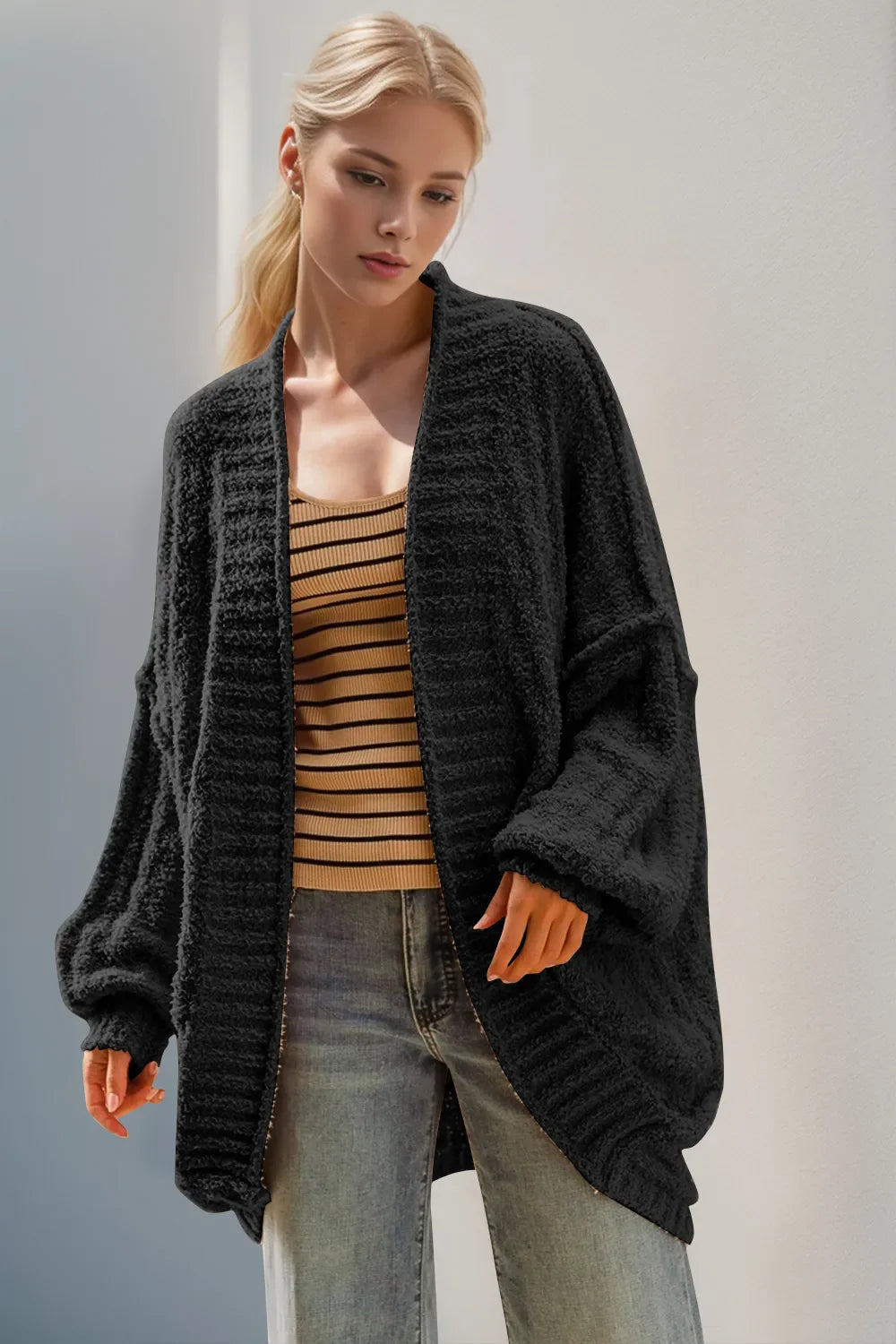 Double Take: Cozy Open-Front Cardigan