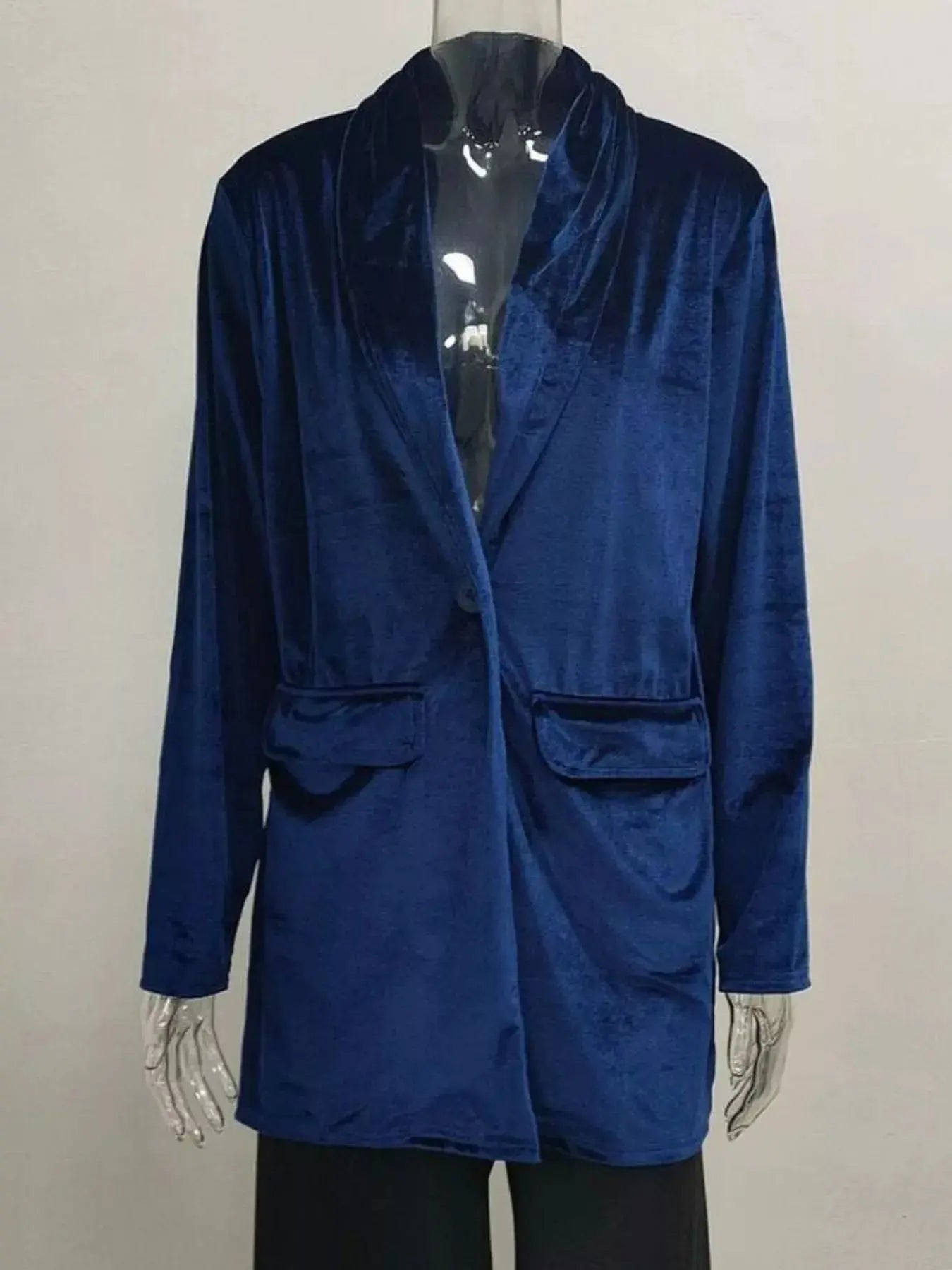 Velvet One Button Outerwear Simply Love