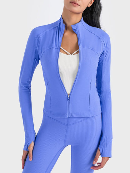 Zip-Up Long Sleeve Sports Jacket.