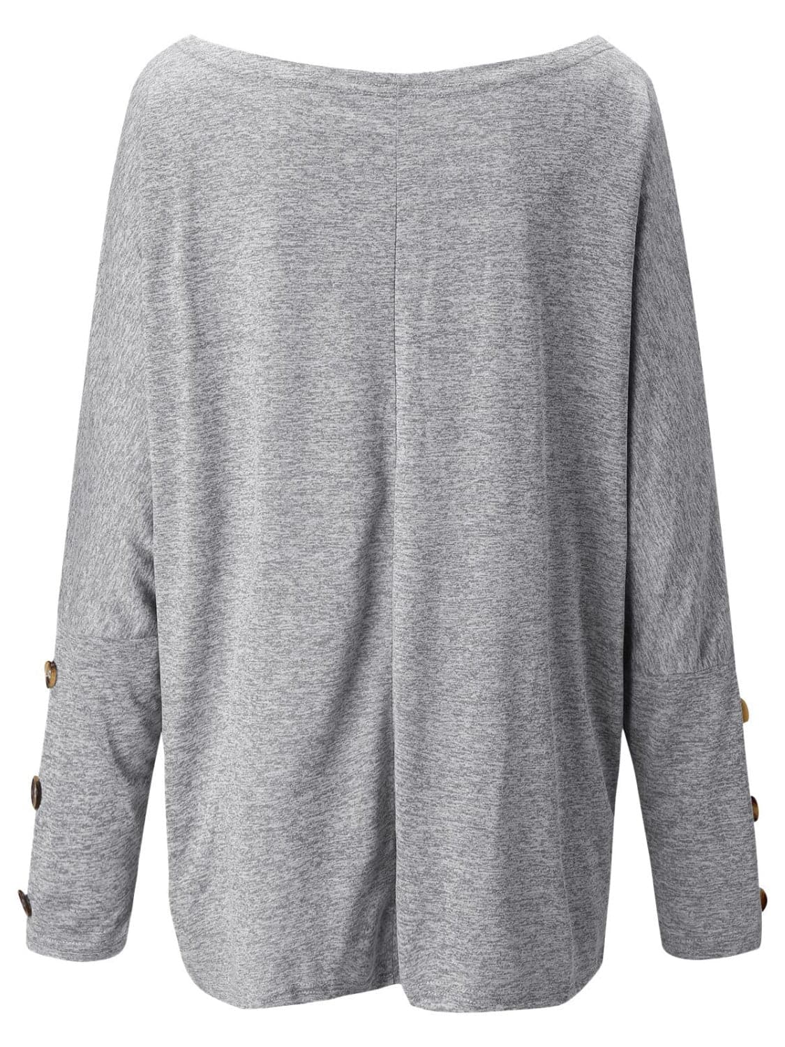 Asymmetrical long sleeve tee with button