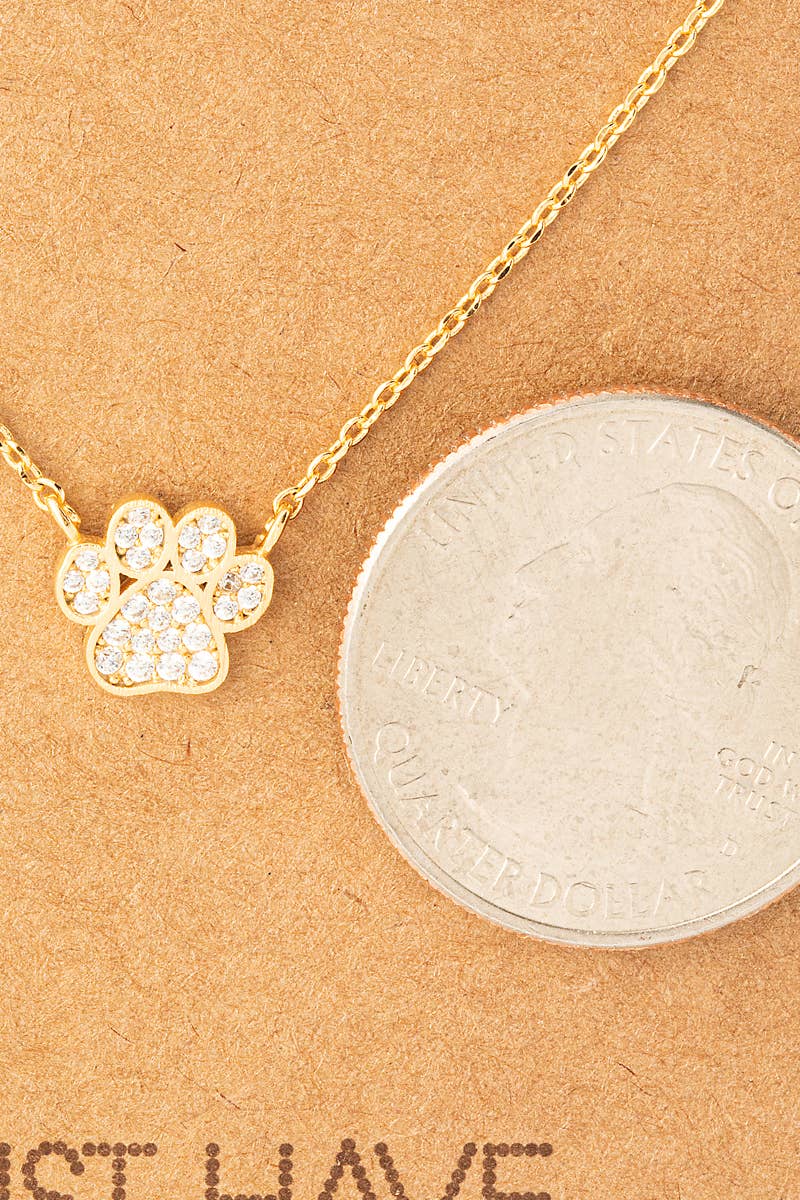 Pawsitively Chic Dog Paw Print Necklace Coco’s Tee Boutique