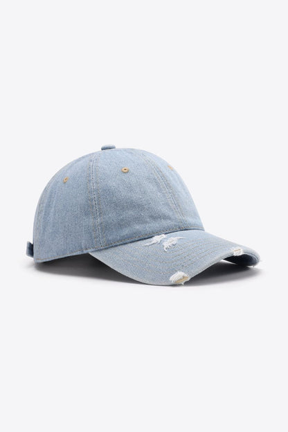 Distressed Adjustable Baseball Cap.