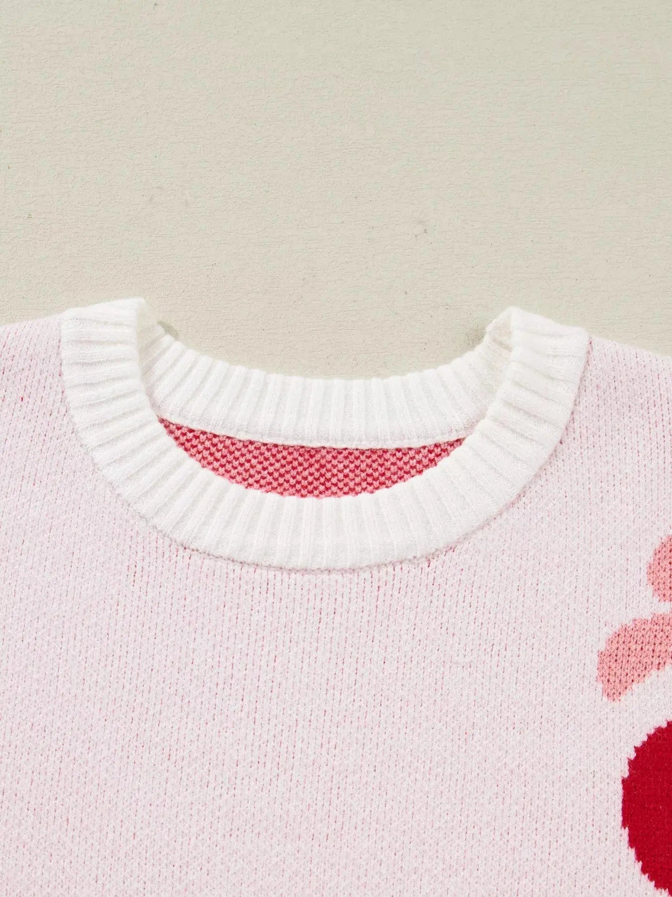 Cherry Pattern Drop Shoulder Sweater Simply Love