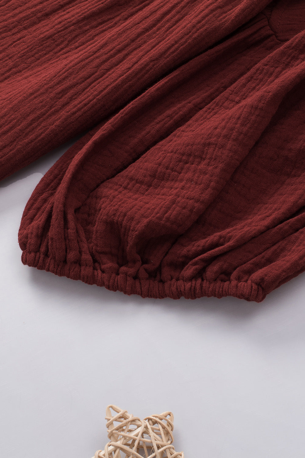 Dropped Shoulder V-Neck Blouse Coco’s Tee Boutique