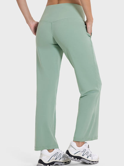 Pocketed High Waist Active Pants.