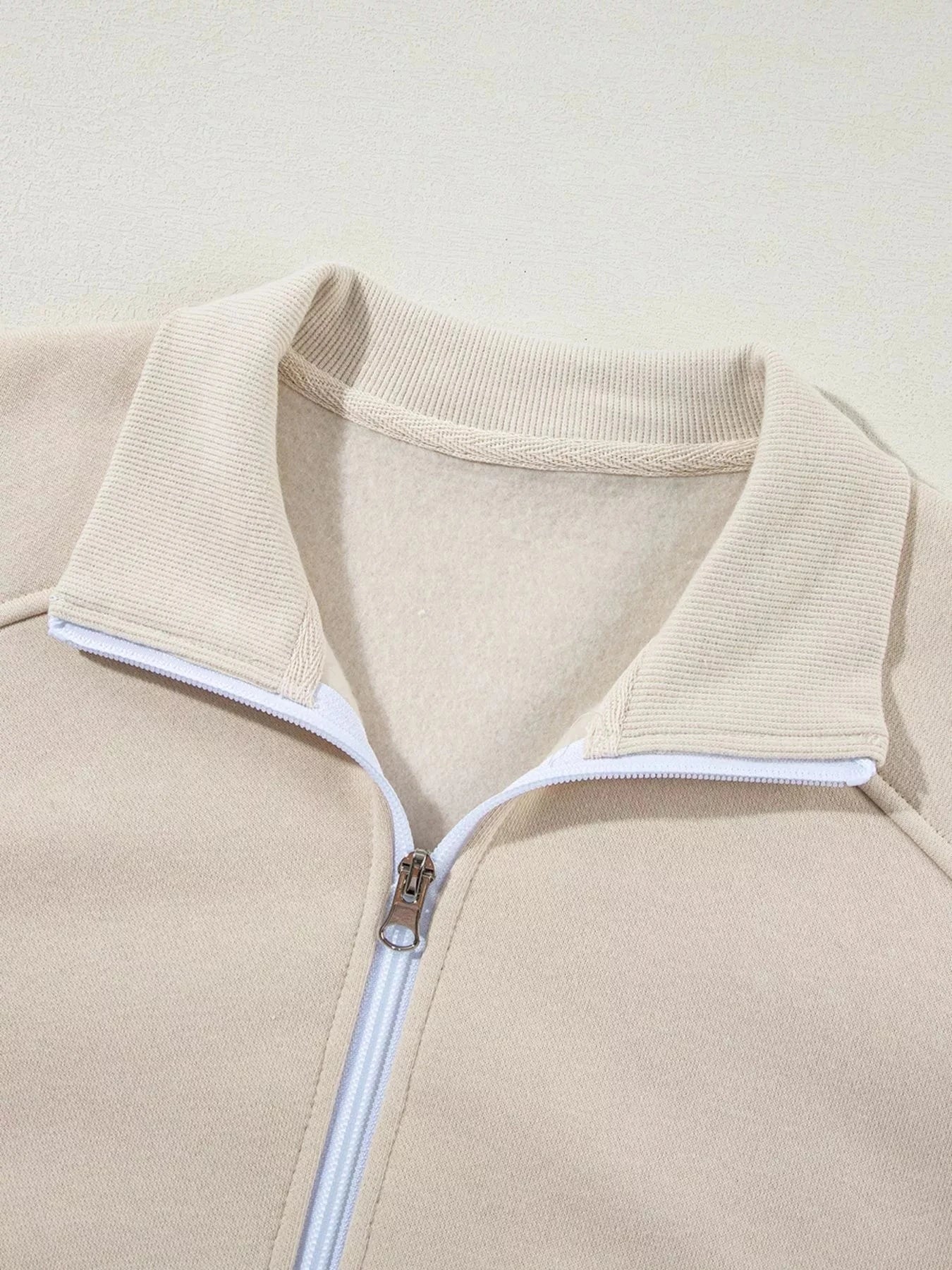 Drop Shoulder Zip Up Jacket and Drawstring Pants Active 2pcs Set Coco’s Tee Boutique