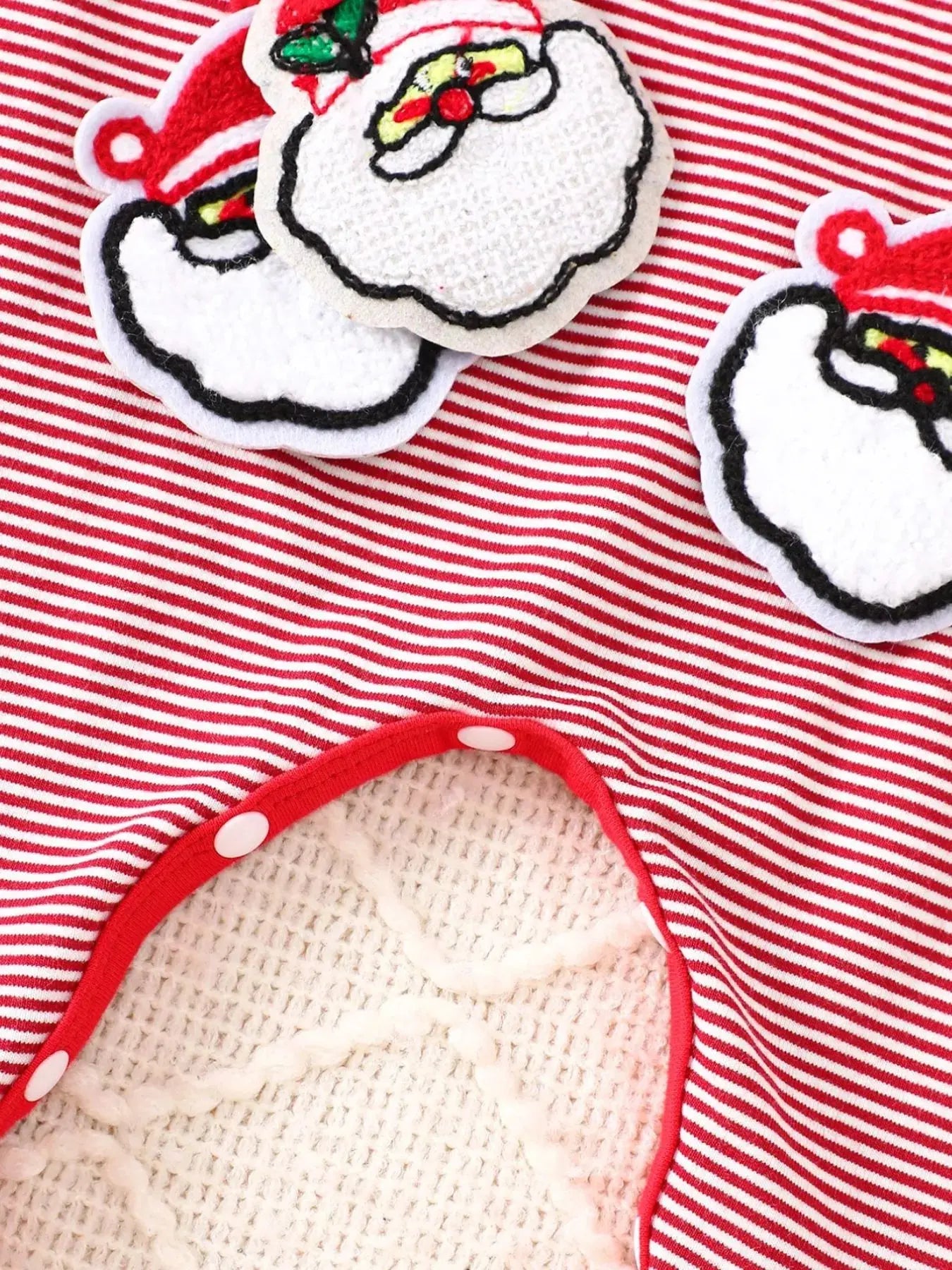 Children's Christmas-Themed Striped Snapped Legs Jumpsuit Simply Love